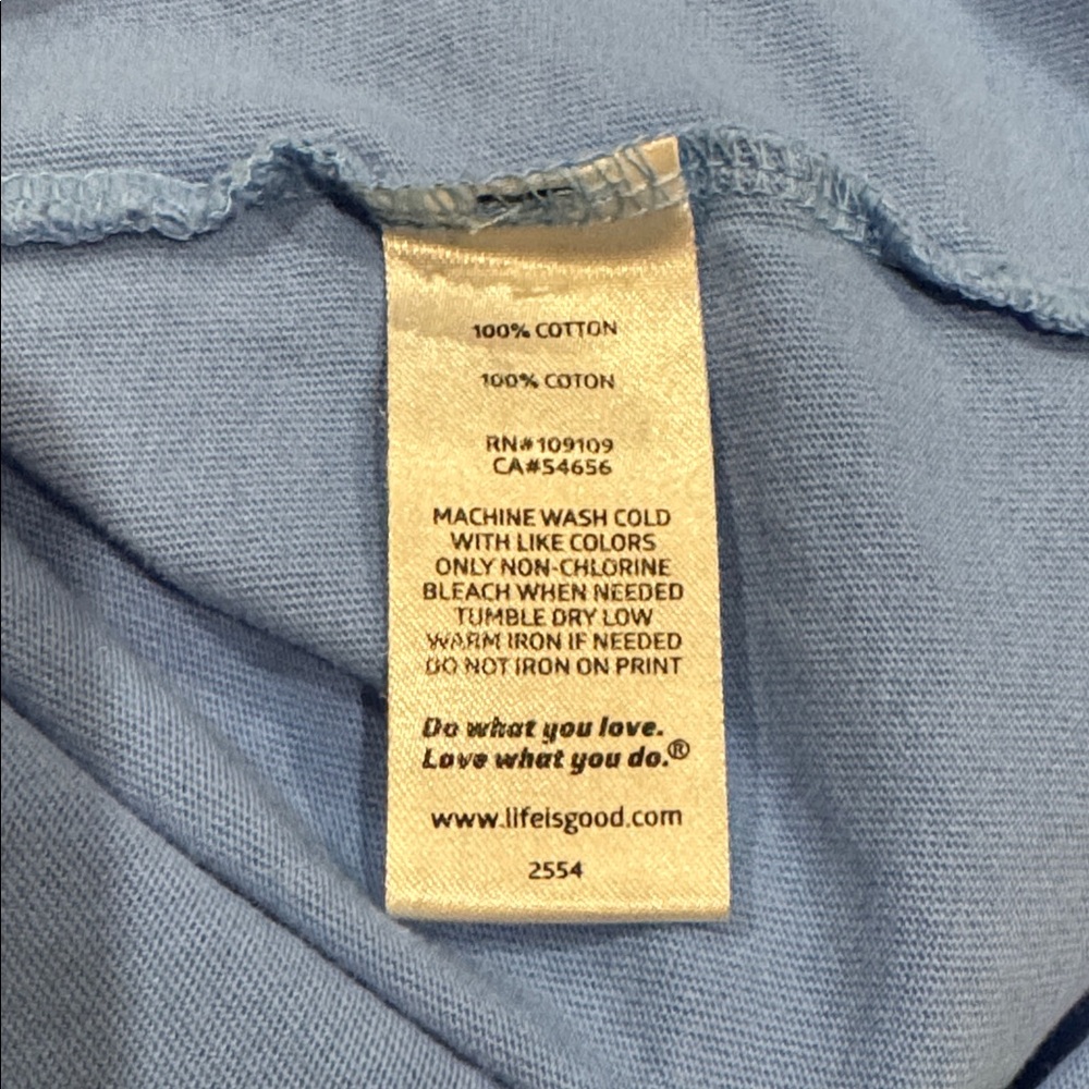 Life Is Good: women’s long sleeve Blue tee Shirt with Daisy Print size XL - Picture 8 of 8